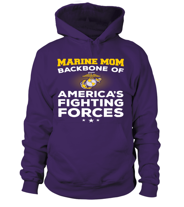 Marine Mom Backbone T-shirts - MotherProud