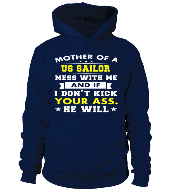 Navy Mom Kick Ass T-shirts - MotherProud