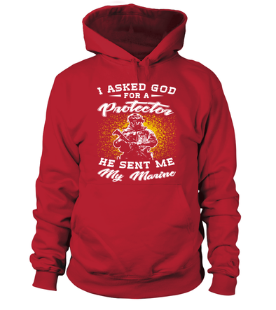 Marine Mom Asked God T-shirts - MotherProud