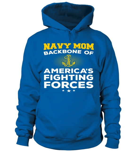 Navy Mom Backbone T-shirts - MotherProud