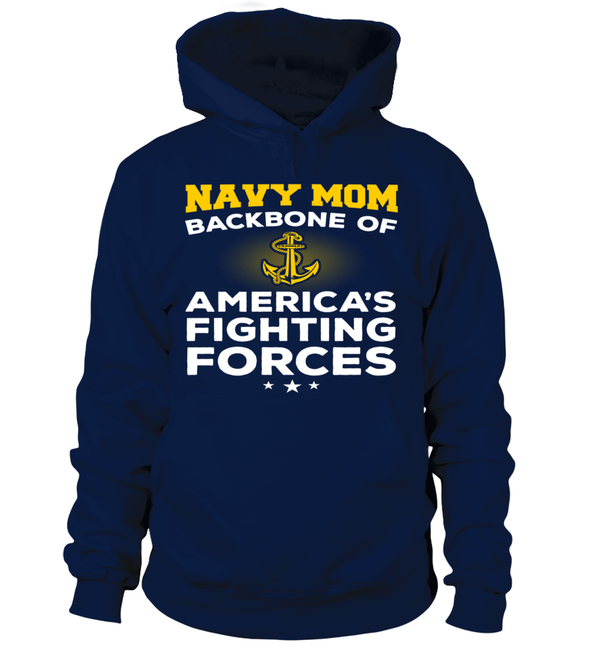 Navy Mom Backbone T-shirts - MotherProud