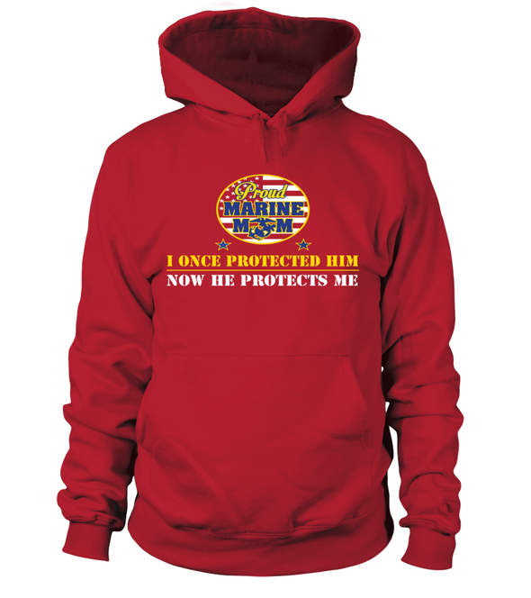 Marine Mom Once Protected T-shirts - MotherProud