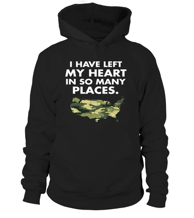 Army Mom Heart In Many Places T-shirts - MotherProud