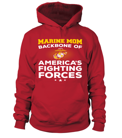 Marine Mom Backbone T-shirts - MotherProud