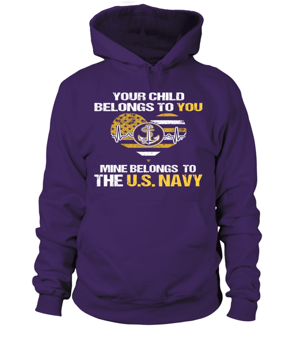 Navy Mom Belongs To T-shirts - MotherProud