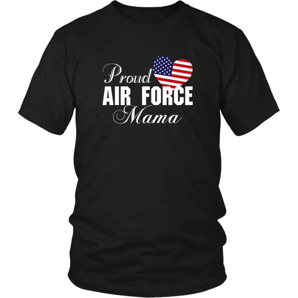 Gift for Grandma - Proud Air Force Mama Heart T-shirt - MotherProud