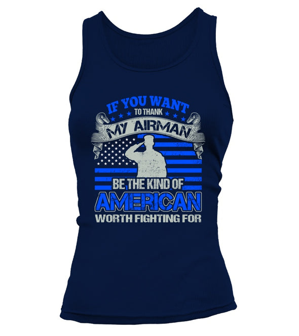 Air Force Mom Thank My Airman T-shirts - MotherProud