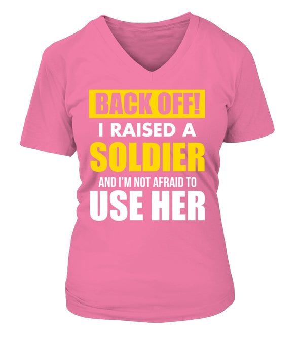 Army Mom Back OFF T-shirts Daughter - MotherProud