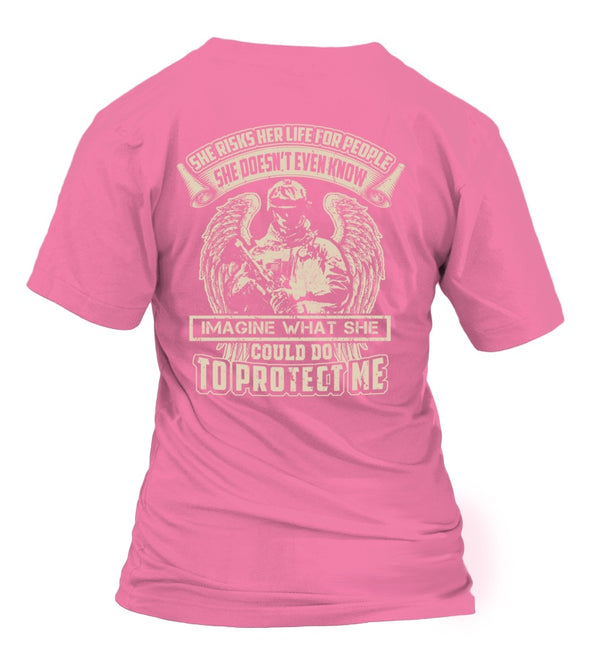 Army Mom She Risks Her Life T-shirts - MotherProud