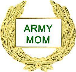 USA Army Mom Wreath Military Hat Lapel Pin - MotherProud