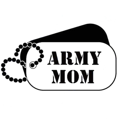 Army Mom Dog Tags Vinyl Decals