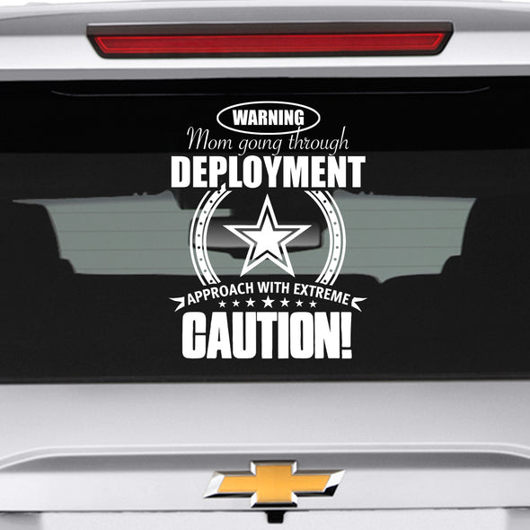 Army Mom Approach With Caution Decal - MotherProud