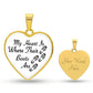 Military Mom Heart 2 Boots Necklaces