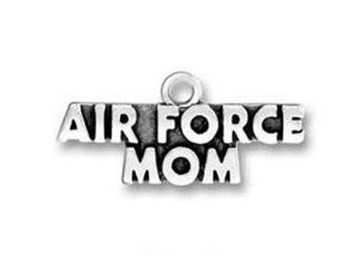 Air Force Mom Military Antiqued Silver 24mm Traditional Charm - MotherProud