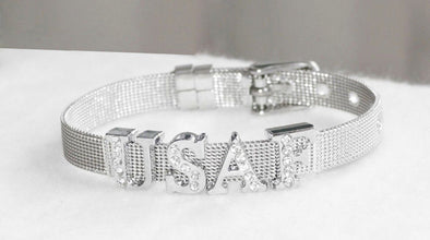 Stainless Steel USAF Mom Bracelet - MotherProud