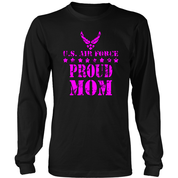 Air Force Family - Proud Mom U.S. Air Force Stars T-shirt - MotherProud