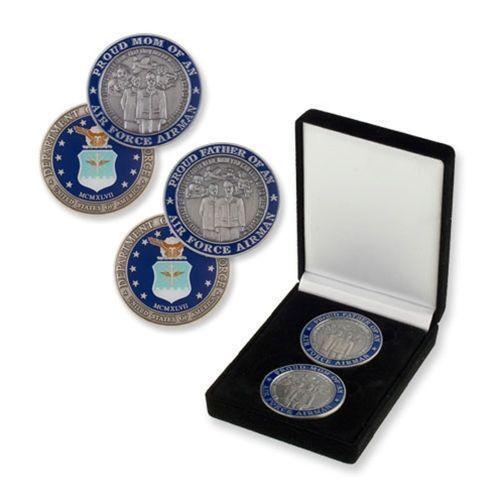 Air Force Mom And Dad CHALLENGE COIN SET - MotherProud