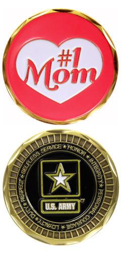 ARMY #1 Mom MILITARY STAR LOGO CHALLENGE COIN - MotherProud