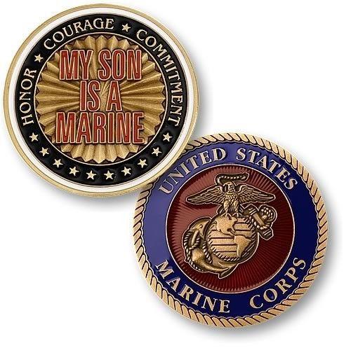 My Son is a Marine Challenge Coin - MotherProud