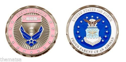 Proud Air Force Mom PINK CHALLENGE COIN - MotherProud