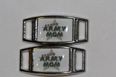 "Proud Army Mom" shoelace charm pair paracord - MotherProud