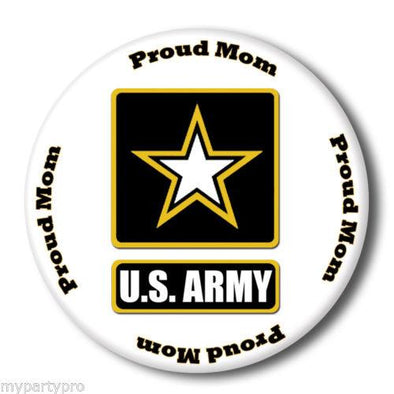 Proud Army Mom BUTTON BADGE Pin - MotherProud