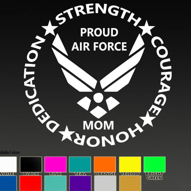 Air Force Mom Vinyl Sticker Decal - MotherProud