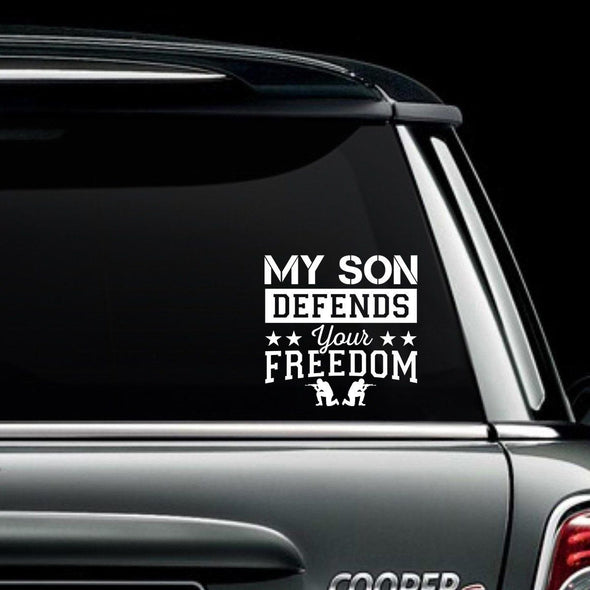 Army Mom Defends Freedom Decal - MotherProud