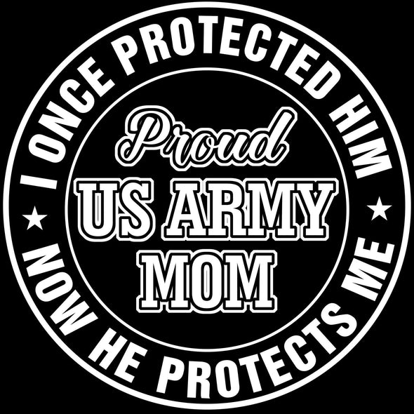 Army Mom Once Protected Decal - MotherProud