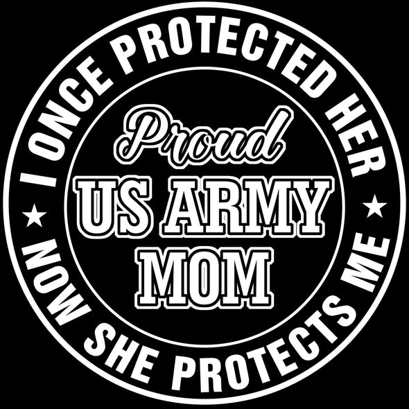 Army Mom Once Protected Decal - MotherProud