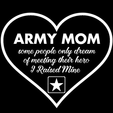 Army Mom Raised My Hero Decal - MotherProud