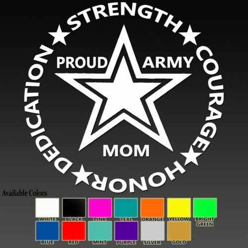 Army Mom Vinyl Sticker Decal - MotherProud