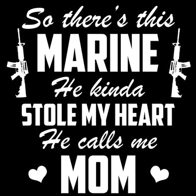 Marine Mom Marine Stole My Heart Decal - MotherProud