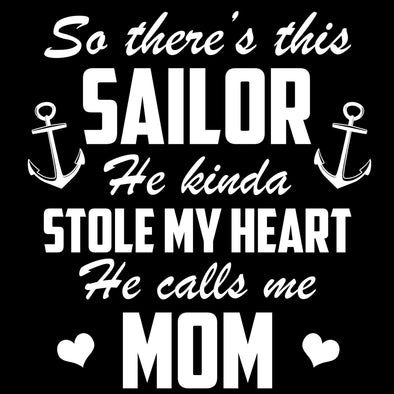 Navy Mom Sailor Stole My Heart Decal - MotherProud