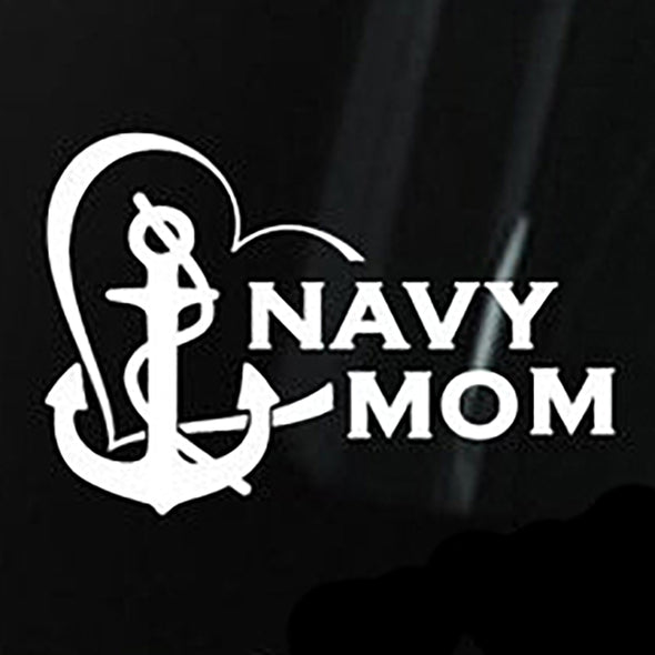 Navy Mom Anchor Decal