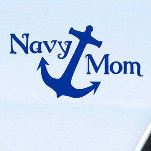 Navy Mom with Anchor decal