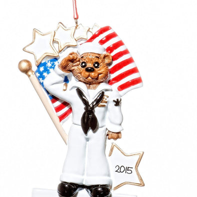 Ornament Navy Military Bear Ornament