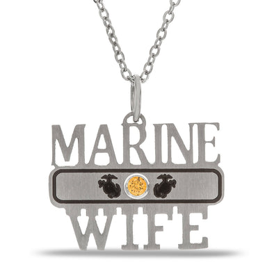 Marine Wife Necklace Pendant Stainless Steel
