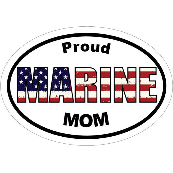 Proud Marine Mom Vinyl Decal