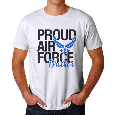Proud Air Force Brother Men's White T-shirt