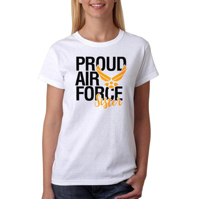 Proud Air Force Sister Women's White T-shirt