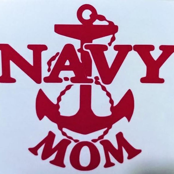 NAVY MOM Decal