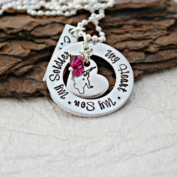 Army Mom Necklace Gift Love Soldier