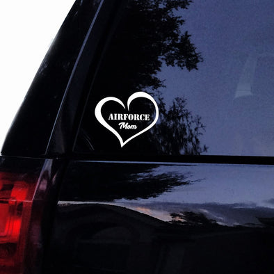 Airforce Mom Heart Decal