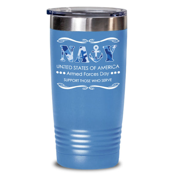 Navy Mom Stainless Steel Tumbler Insulated Coffee