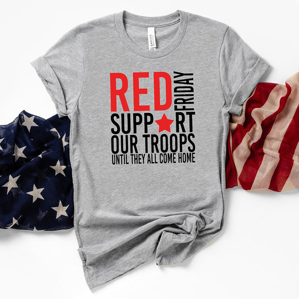 Red Friday Support Our Troops Star T-shirts