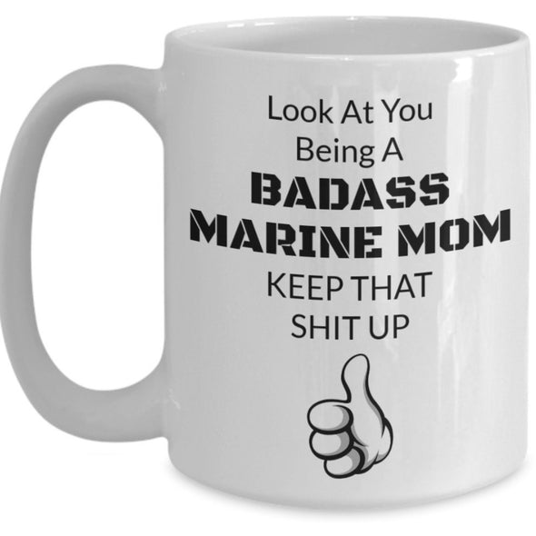 Badass marine mom mug