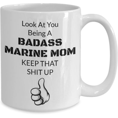 Badass marine mom mug
