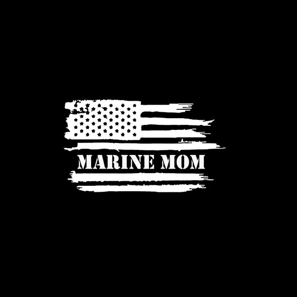 Marine Mom Flag Decal