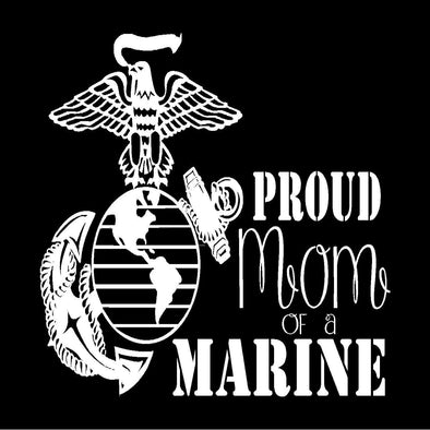 Proud Mom Of A Marine Car Decal
